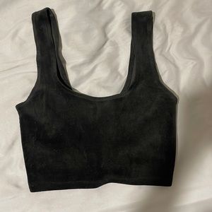 Velvet cropped top